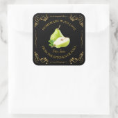 Zelfgemaakte Pear Jam Square Label (Tas)