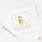 Zelfgemaakte Pear Jam Square Label (Envelop)