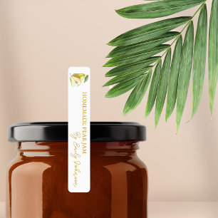 Zelfgemaakte Pear Jam Thin Seal Label