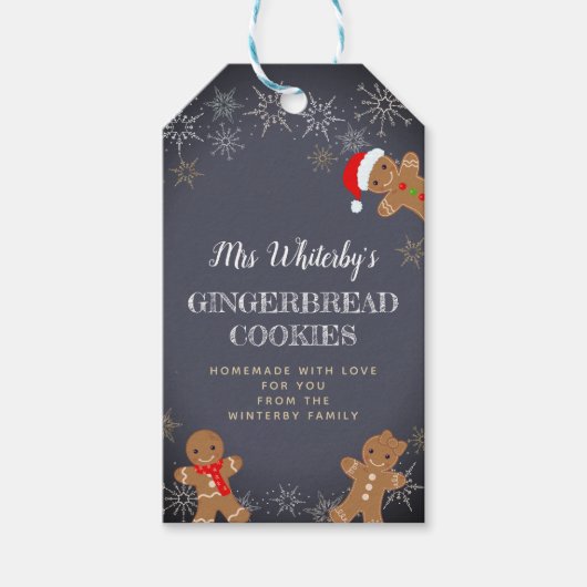 Zelfgemaakte peperkoek ingrediënten cadeaulabel (Voorkant)