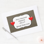 Zelfgemaakte perzik Jelly Jam Canning Label Burlap (Envelop)