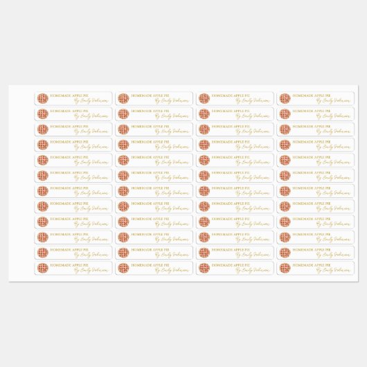 Zelfgemaakte Pie Thin Label (Vel)