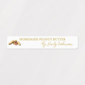 Zelfgemaakte pindakaas dun etiket labels (Design 1)