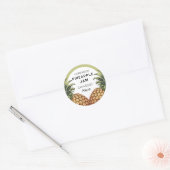Zelfgemaakte Pineapple jam conserveringslabel Ronde Sticker (Envelop)