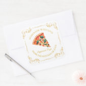  zelfgemaakte Pizza Square Label (Envelop)