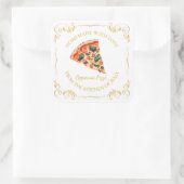  zelfgemaakte Pizza Square Label (Tas)