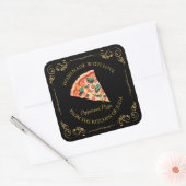 zelfgemaakte Pizza Square Label (Envelop)