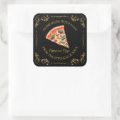 zelfgemaakte Pizza Square Label (Tas)