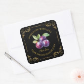 zelfgemaakte Plum Jam Square Label (Envelop)