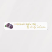 Zelfgemaakte Plum Jam Thin Label (Design 2)