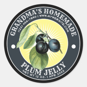  Zelfgemaakte Plum Jelly Label Sjabloon