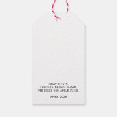 Zelfgemaakte pompoensap inblikken label cadeaulabel (Achterkant)