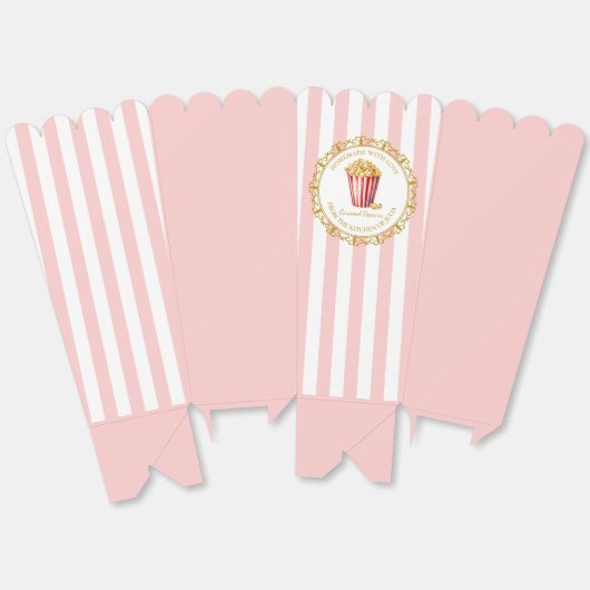 Zelfgemaakte Popcorn Favor Box Bedankdoosjes (Ongevouwen)