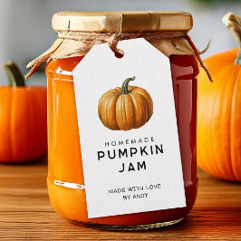 Zelfgemaakte Pumpkin jam inblikken label Cadeaulabel
