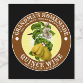 Zelfgemaakte Quince Wijn Sjabloon Wijn Etiket (Enkel label)