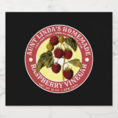 Zelfgemaakte Raspberry Azijn Label Sjabloon Likeurfles Etiket (Enkel label)