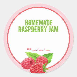 Zelfgemaakte Raspberry Jam Inblikken Sticker
