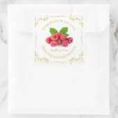 Zelfgemaakte Raspberry Jam Square Label (Tas)