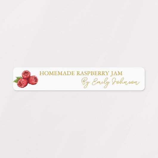 Zelfgemaakte Raspberry Jam Thin Label (Design 1)