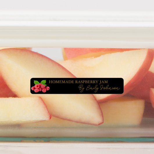Zelfgemaakte Raspberry Jam Thin Label (Aangebracht)