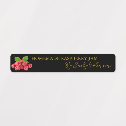 Zelfgemaakte Raspberry Jam Thin Label (Design 2)