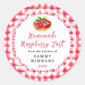 Zelfgemaakte Raspberry Tart Food Label (Voorkant)