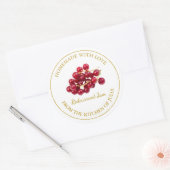 Zelfgemaakte Redcurrant Jam Label | Wit (Envelop)