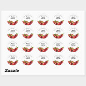 Zelfgemaakte rode appelboter spread inblikken Stic Ronde Sticker (Vel)
