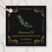 zelfgemaakte Rozemarijn Olie Plein Hang Label (Voorkant)