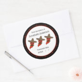 Zelfgemaakte Salsa Modern Minimalistisch Personali Ronde Sticker (Envelop)