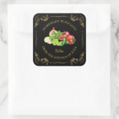 zelfgemaakte Salsa Square Label (Tas)