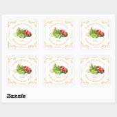  zelfgemaakte Salsa Square Label (Vel)