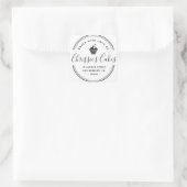 zelfgemaakte scriptbelettering vierkante sticker (Tas)