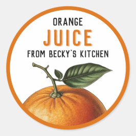 Zelfgemaakte Sinaasappel Juice Canning Labels