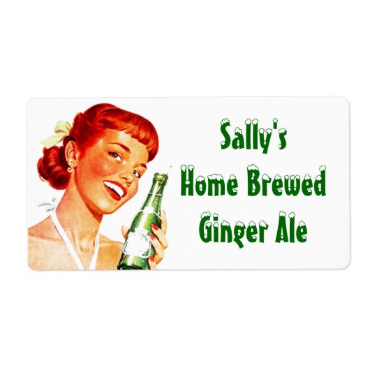 Zelfgemaakte Soda Labels  Retro Pop Label (Voorkant)