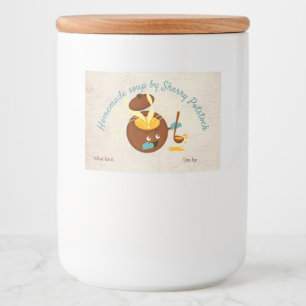 Zelfgemaakte soep pot home conserven label voedselcontainer etiket