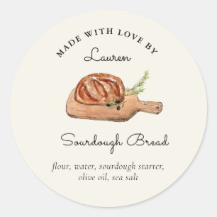 Zelfgemaakte Sourdough Brood Ronde Sticker