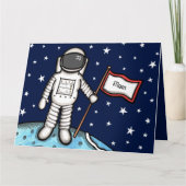Zelfgemaakte Spaceman Astronaut Kosmische Moederda Kaart (Voorkant)