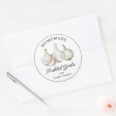 Zelfgemaakte sticker voor pot met ingelegde knoflo (Envelop)