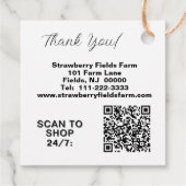 Zelfgemaakte Strawberry Jam QR-code Bedankjes Labels (Achterkant)