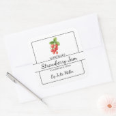Zelfgemaakte Strawberry Jam Square Label (Envelop)