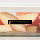 Zelfgemaakte Strawberry Jam Thin Label (Aangebracht)