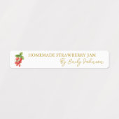 Zelfgemaakte Strawberry Jam Thin Label (Design 1)