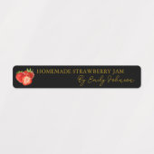 Zelfgemaakte Strawberry Jam Thin Label (Design 1)