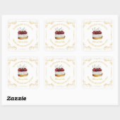 zelfgemaakte Sweet Cake Square Label (Vel)