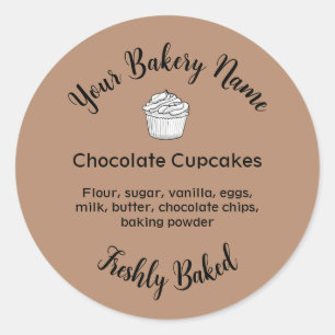 Zelfgemaakte taart Business Logo Baking Label Brui