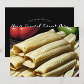 zelfgemaakte tamales kaart (Voorkant / Achterkant)