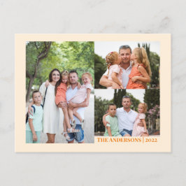 Zelfgemaakte Thanksgiving-foto en -bericht Briefkaart