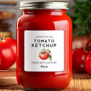 Zelfgemaakte tomaat Ketchup label