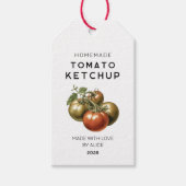 Zelfgemaakte tomatenketchup cadeauetiketten cadeaulabel (Voorkant)